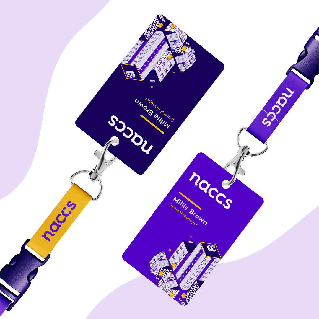 two lanyards with NACCS design